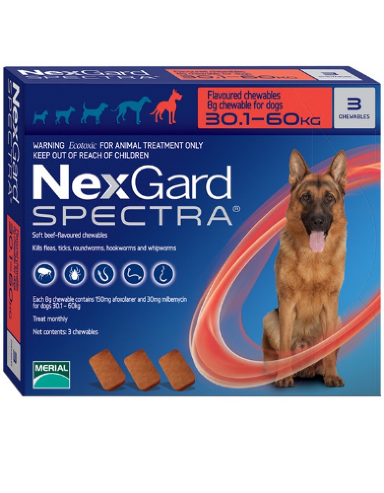 Nexgard Spectra Chewable Tablet For Extra Large Dogs (30kg - 60kg ...